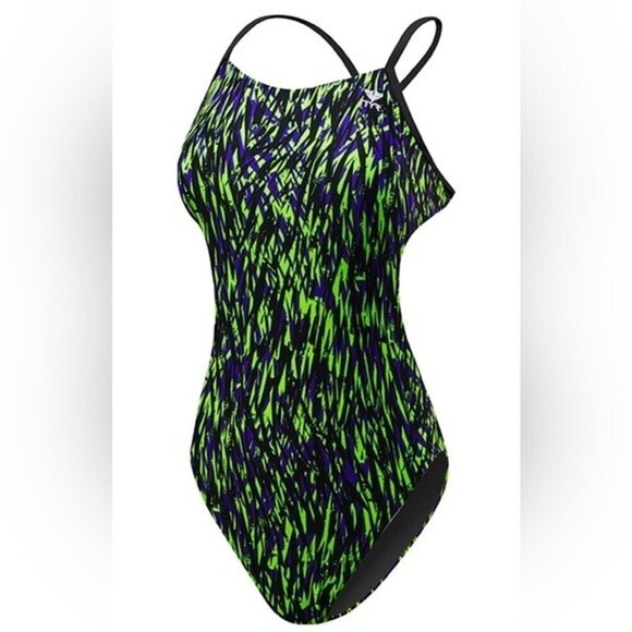 TYR Girls Rasguno Cutoutfit Swimming One Piece size 26.